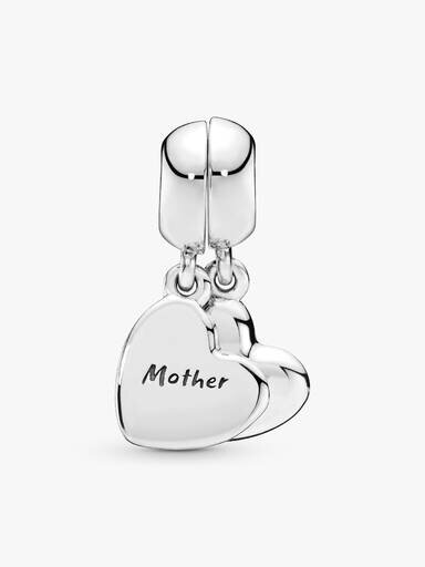 Mutter & Sohn Herz-Dangle Charm – Sterlingsilber Mutter & Sohn Herz-Dangle Charm – Sterlingsilber