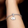Mutter & Sohn Herz-Split-Dangle Charm aus Sterlingsilber Mutter & Sohn Herz-Split-Dangle Charm aus Sterlingsilber