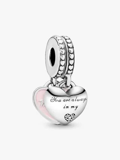 Mutter & Tochter Herz-Dangle Charm – Sterlingsilber Mutter & Tochter Herz-Dangle Charm – Sterlingsilber