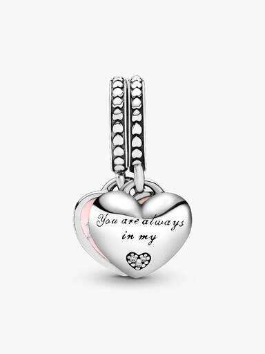 Mutter & Tochter Herz-Dangle Charm – Sterlingsilber Mutter & Tochter Herz-Dangle Charm – Sterlingsilber