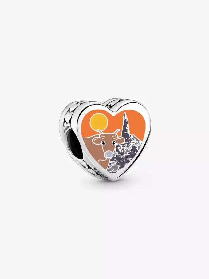 Nebraska-Herz-Charm aus Sterlingsilber