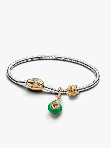 Neujahrs-Armband-Set mit Schlangenverschluss und Charms – 3 Stück Neujahrs-Armband-Set mit Schlangenverschluss und Charms – 3 Stück
