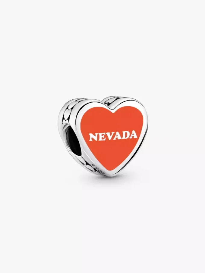 Nevada-Herz-Charm aus Sterlingsilber Nevada-Herz-Charm aus Sterlingsilber