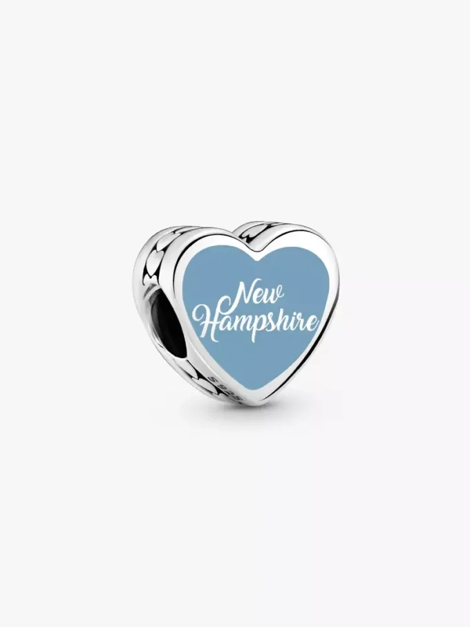 New Hampshire Herz-Charm aus Sterlingsilber New Hampshire Herz-Charm aus Sterlingsilber