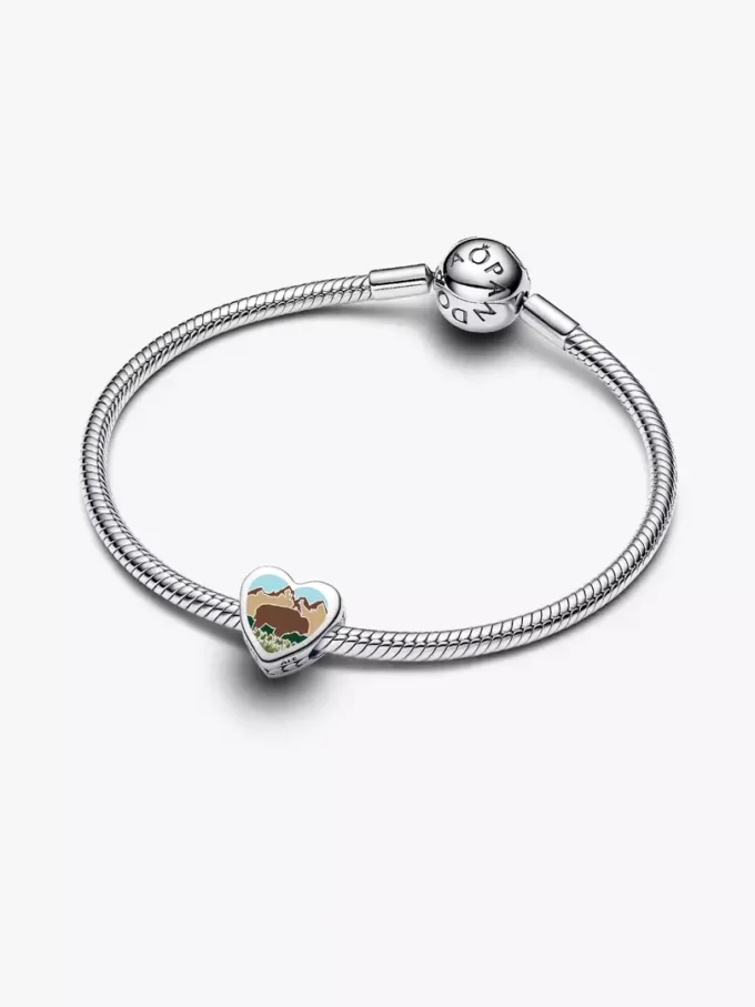 North Dakota Herz-Charm aus Sterlingsilber North Dakota Herz-Charm aus Sterlingsilber