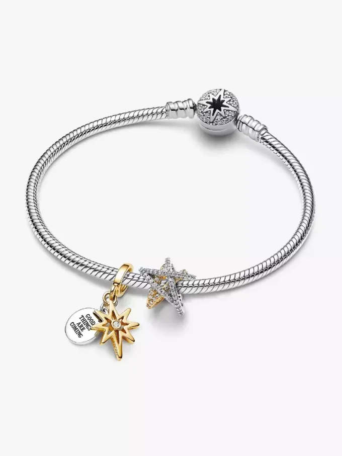 North Star gravierbares Charm-Armband-Set, 3er-Set North Star gravierbares Charm-Armband-Set, 3er-Set