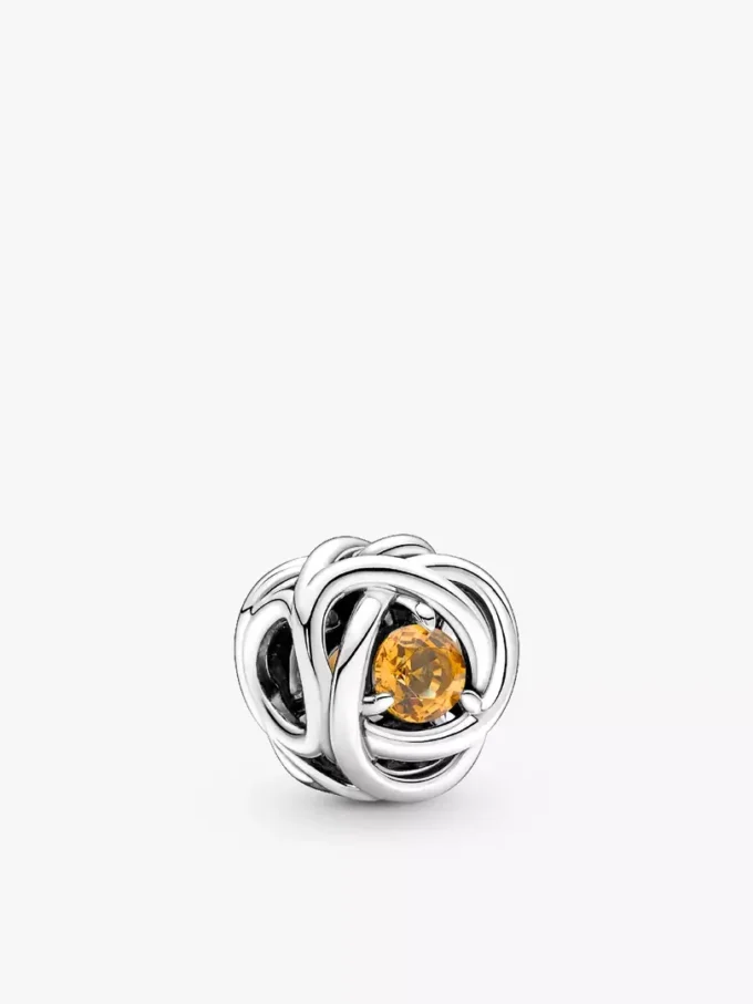 November Honey Eternity Circle Charm aus Sterlingsilber November Honey Eternity Circle Charm aus Sterlingsilber