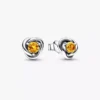 November Honey Eternity Circle Ohrringe aus Sterlingsilber