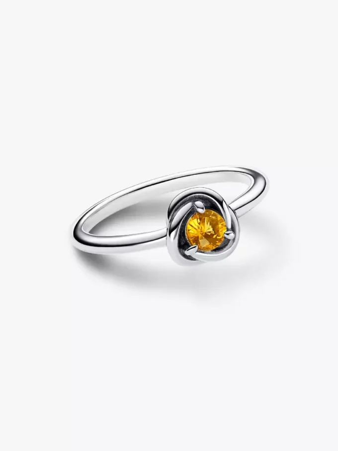 November Honey Eternity Circle Ring aus Sterlingsilber
