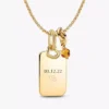 November-Set mit gravierbaren Dangle Charms an der Halskette, 3er-Set