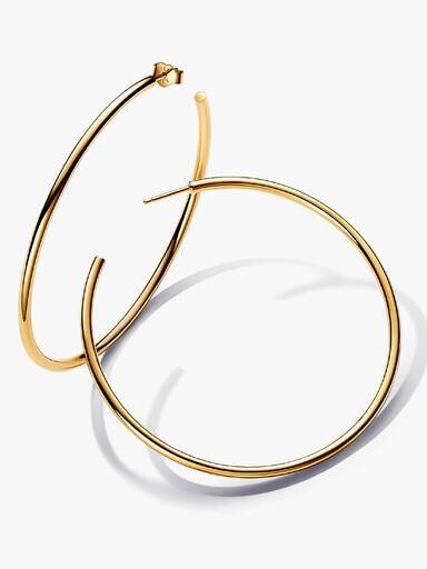 Offene 65-mm-Creolen – 14-karätige Vergoldung Offene 65-mm-Creolen – 14-karätige Vergoldung