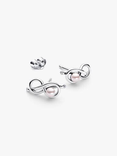 Ohrringe mit Unendlichkeitsknoten – Sterlingsilber Ohrringe mit Unendlichkeitsknoten – Sterlingsilber