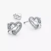 Ohrringe mit verschlungenem Herz und Schmetterling aus Sterlingsilber Ohrringe mit verschlungenem Herz und Schmetterling aus Sterlingsilber