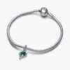 Opalescent Green Palm Tree Dangle Charm – Sterlingsilber Opalescent Green Palm Tree Dangle Charm – Sterlingsilber