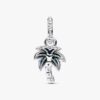 Opalescent Green Palm Tree Dangle Charm – Sterlingsilber Opalescent Green Palm Tree Dangle Charm – Sterlingsilber