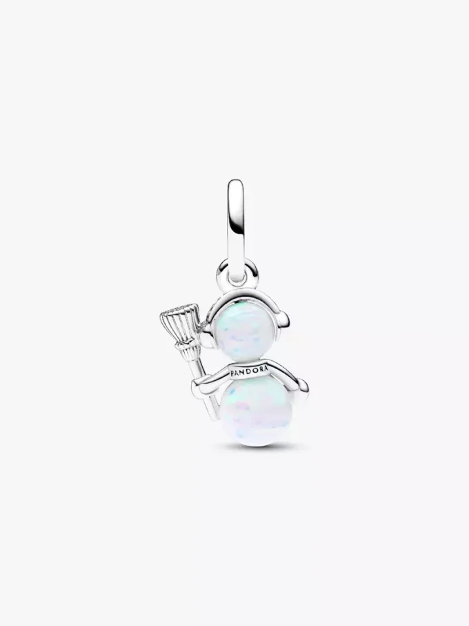 Opaleszenter Schneemann-Dangle Charm aus Sterlingsilber Opaleszenter Schneemann-Dangle Charm aus Sterlingsilber