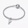 Opaleszierender Herz-Schlüssel-Dangle Charm aus Sterlingsilber Opaleszierender Herz-Schlüssel-Dangle Charm aus Sterlingsilber