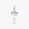 Opaleszierender Herz-Schlüssel-Dangle Charm aus Sterlingsilber Opaleszierender Herz-Schlüssel-Dangle Charm aus Sterlingsilber