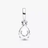 Opaleszierender Infinity-Dangle Charm aus Sterlingsilber