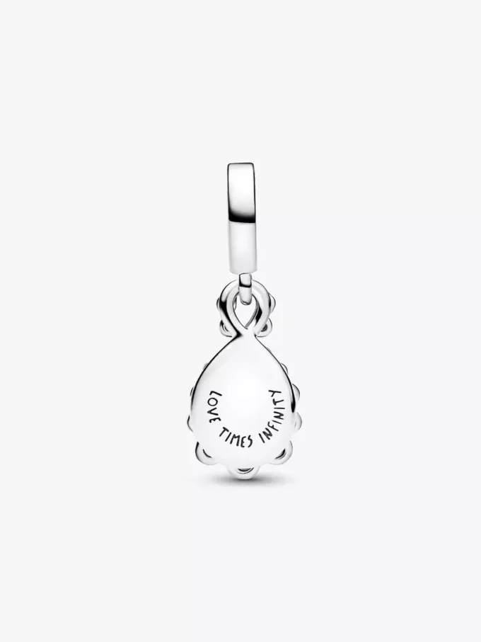 Opaleszierender Infinity-Dangle Charm aus Sterlingsilber