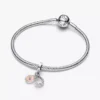 Opaleszierender Infinity-Dangle Charm aus Sterlingsilber