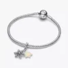 Opalisierender Schneeflocken-Dangle Charm aus Sterlingsilber