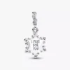 Opalisierender Schneeflocken-Dangle Charm aus Sterlingsilber