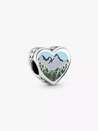 Oregon-Herz-Charm aus Sterlingsilber