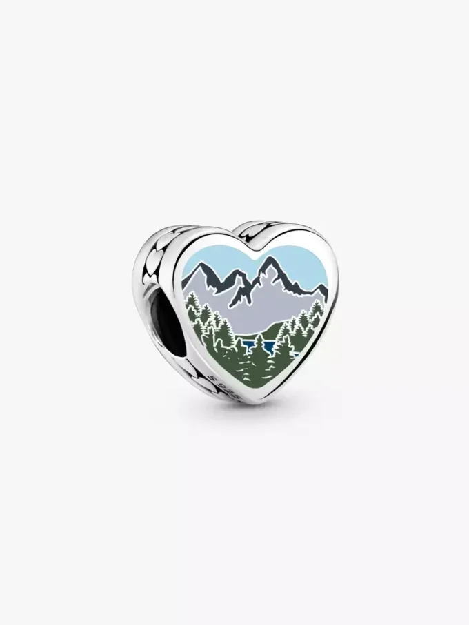 Oregon-Herz-Charm aus Sterlingsilber Oregon-Herz-Charm aus Sterlingsilber