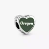 Oregon-Herz-Charm aus Sterlingsilber Oregon-Herz-Charm aus Sterlingsilber