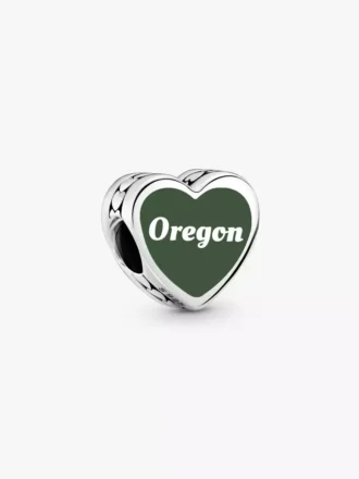 Oregon-Herz-Charm aus Sterlingsilber