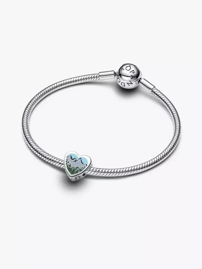 Oregon-Herz-Charm aus Sterlingsilber Oregon-Herz-Charm aus Sterlingsilber