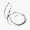 Organisch geformte 42-mm-Ohrringe mit offenem Reif – Sterlingsilber Organisch geformte 42-mm-Ohrringe mit offenem Reif – Sterlingsilber