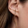 Organisch geformte Draht-Ohrringe – 14-karätige Vergoldung Organisch geformte Draht-Ohrringe – 14-karätige Vergoldung