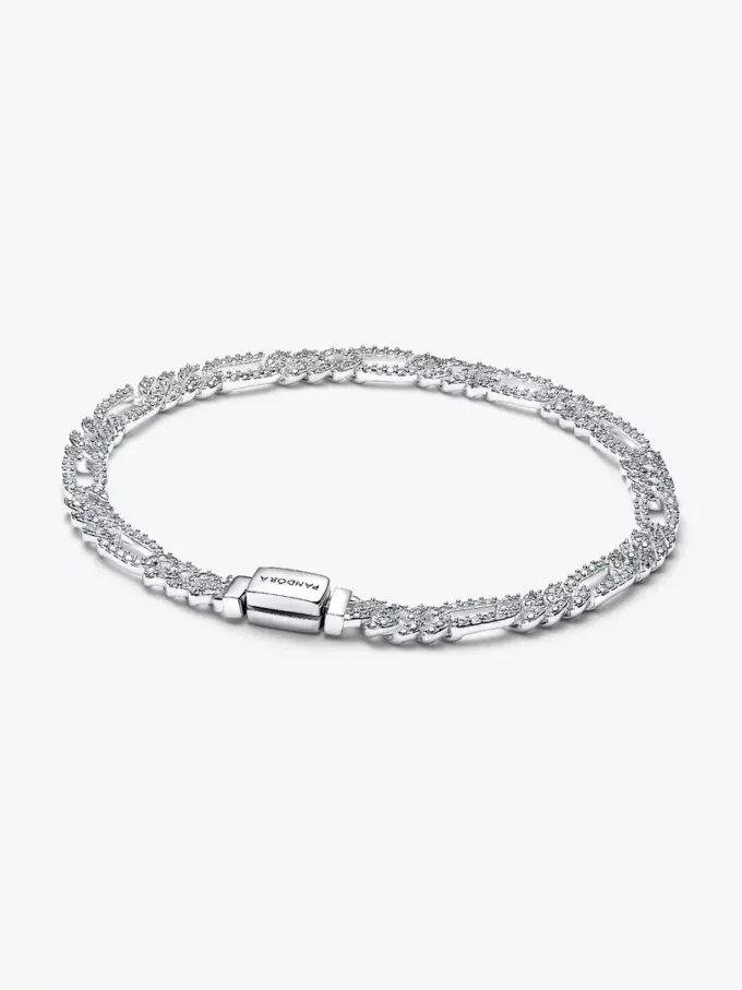 Set aus zwei Armbändern mit kubanischer Kette, Herz- und Ovalmotiven Set aus zwei Armbändern mit kubanischer Kette, Herz- und Ovalmotiven