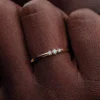 Pandora Era 14-karätiger Goldring mit drei im Labor gezüchteten Diamanten, 0,09 Karat insgesamt, 14-karätiges Gold