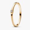 Pandora Era 14-karätiger Goldring mit einem Labor-Diamanten – 0,03 Karat Gesamtgewicht, 14-karätiges Gold