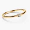 Pandora Era 14-karätiger Goldring mit einem Labor-Diamanten – 0,03 Karat Gesamtgewicht, 14-karätiges Gold