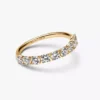 Pandora Era 14-karätiger Goldring mit Lab-Grown Diamonds, Halb-Ewigkeitsring, 0,90 Karat insgesamt, 14-karätiges Gold