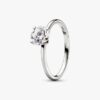 Pandora Era 14-karätiger Weißgold-Ring mit im Labor gezüchtetem Diamanten – 1,00 ct TW, 14-karätiges Weißgold