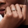 Pandora Era 14-karätiger Weißgold-Ring mit im Labor gezüchtetem Diamanten – 1,00 ct TW, 14-karätiges Weißgold