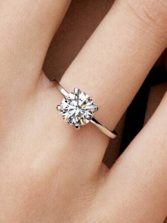 Pandora Era 14-karätiger Weißgold-Ring mit synthetischem Diamanten – 2,00 ct TW, 14-karätiges Weißgold