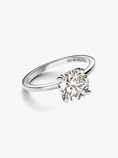 Pandora Era 14-karätiger Weißgold-Ring mit synthetischem Diamanten – 2,00 ct TW, 14-karätiges Weißgold Pandora Era 14-karätiger Weißgold-Ring mit synthetischem Diamanten – 2,00 ct TW, 14-karätiges Weißgold