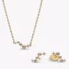 Pandora Era 14-karätiges Gold-Schmuckset mit laborgrownen Diamanttropfen, 2er-Set