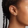 Pandora Era Bezel 14-karätige Gold-Ohrringe mit Lab-Grown Diamonds, 0,30 Karat insgesamt, 14-karätiges Gold