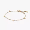 Pandora Era Bezel Lab-Grown Diamond Dangle Paperclip Chain Armband 0,10 ct TW, 14 Karat Gold