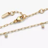 Pandora Era Bezel Lab-Grown Diamond Dangle Paperclip Chain Armband 0,10 ct TW, 14 Karat Gold