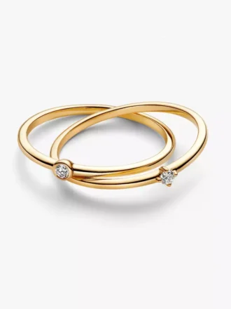 Pandora Era Crossover-Ring mit Lab-Grown Diamonds, 0,07 ct TW, 14 Karat Gold
