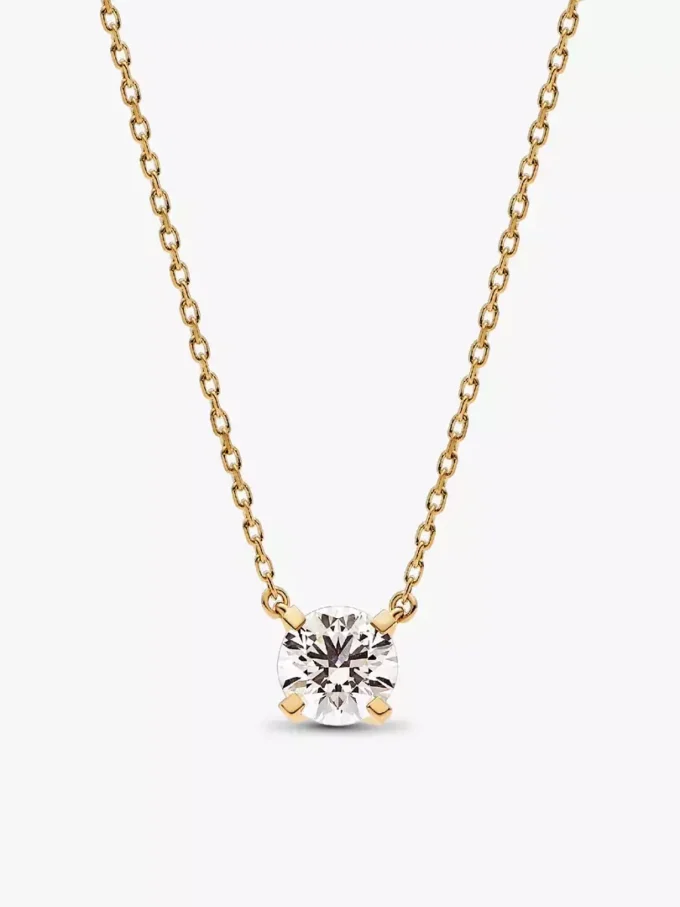 Pandora Era 14-karätige Goldhalskette mit Anhänger aus einem im Labor gezüchteten Diamanten, 1,00 Karat insgesamt, 14-karätiges Gold Pandora Era 14-karätige Goldhalskette mit Anhänger aus einem im Labor gezüchteten Diamanten, 1,00 Karat insgesamt, 14-karätiges Gold
