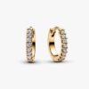 Pandora Era Lab-Grown Diamonds Ohrringe 14K Gold-0,009 ct TW, 14 Karat Gold
